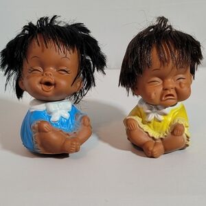 Vintage Hawaian 1960s Moody Cutie Dolls Set Of 2